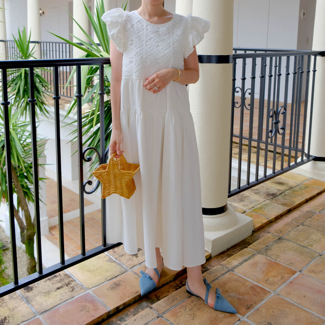 ハンドクロシェワンピース(WHITE) | すべての商品 | UN MINOU
