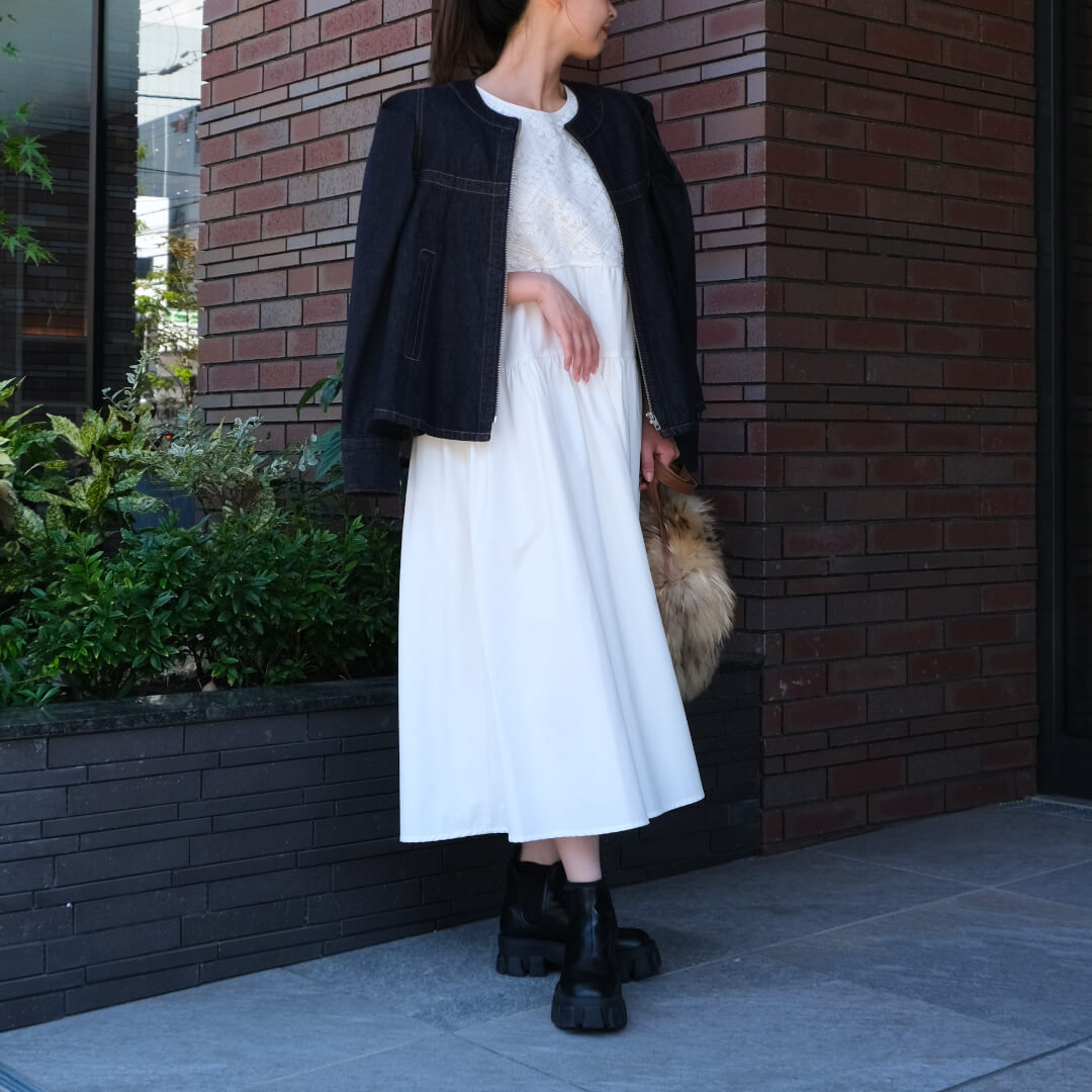 ハンドクロシェワンピース(WHITE) | すべての商品 | UN MINOU