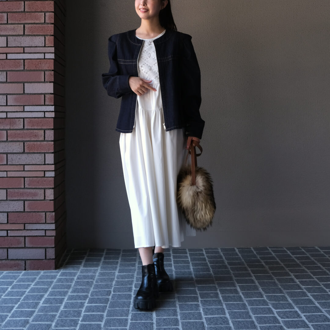 ハンドクロシェワンピース(WHITE) | すべての商品 | UN MINOU