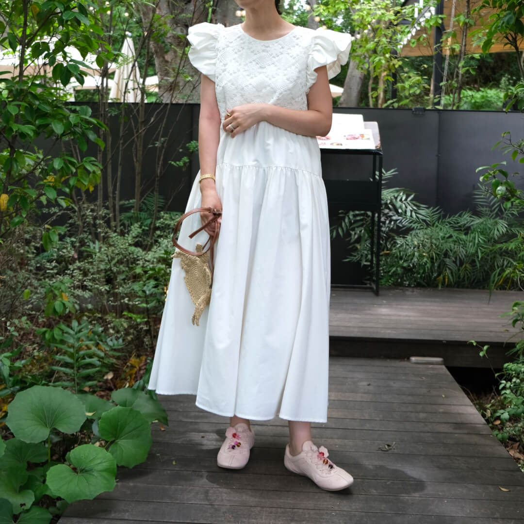 ハンドクロシェワンピース(WHITE) | すべての商品 | UN MINOU