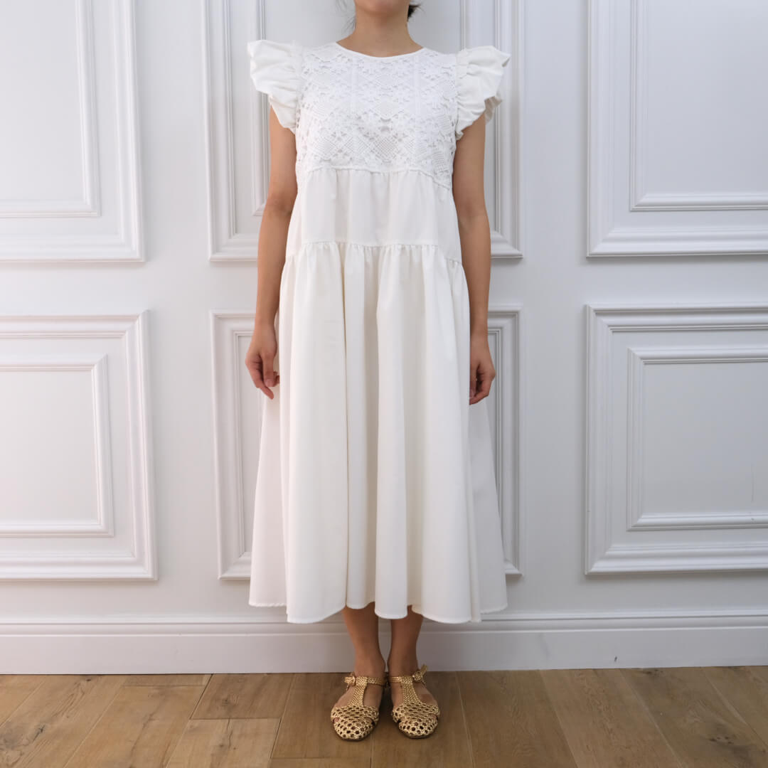 ハンドクロシェワンピース(WHITE) | すべての商品 | UN MINOU