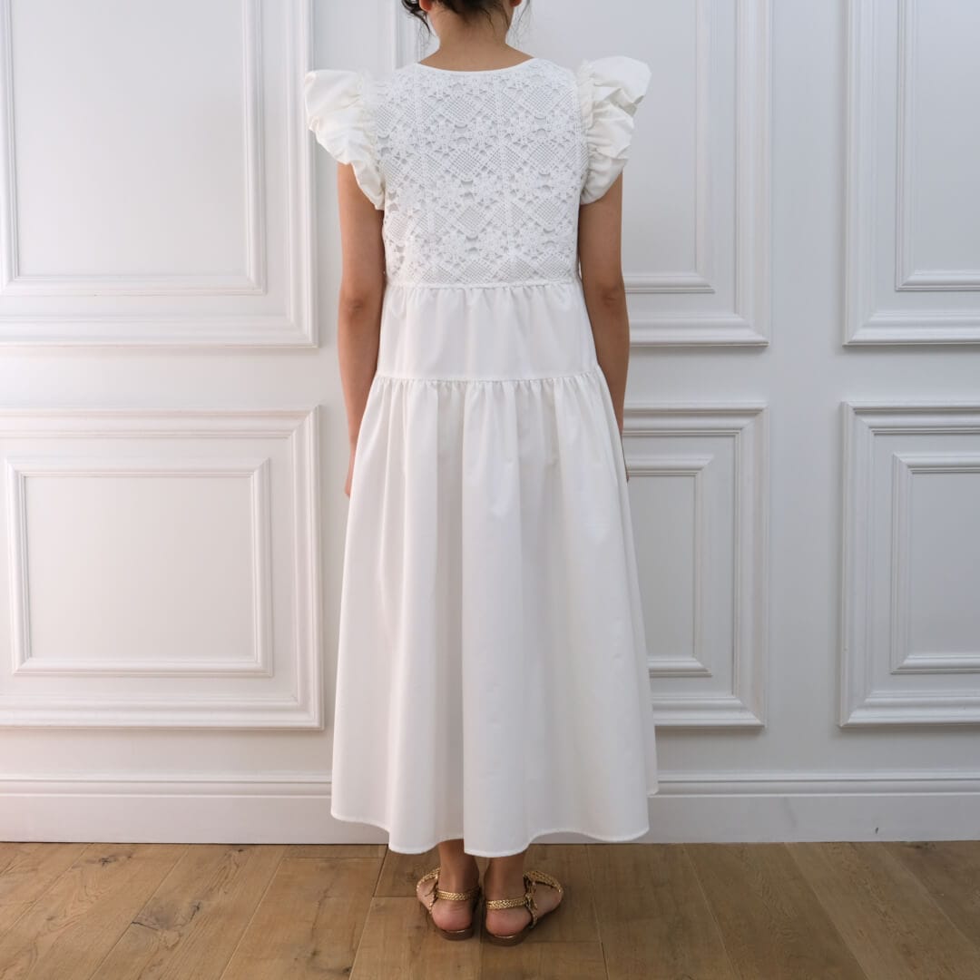 UNMINOU アンミヌ ハンドクロシェワンピース(WHITE) ハンドクロシェワンピース(WHITE) | すべての商品 | UN MINOU