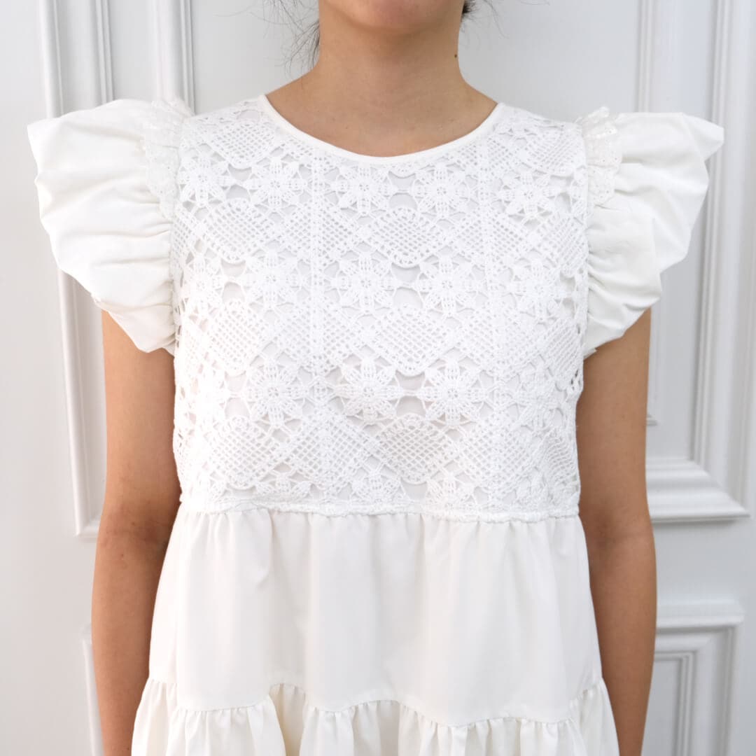 ハンドクロシェワンピース(WHITE) | すべての商品 | UN MINOU