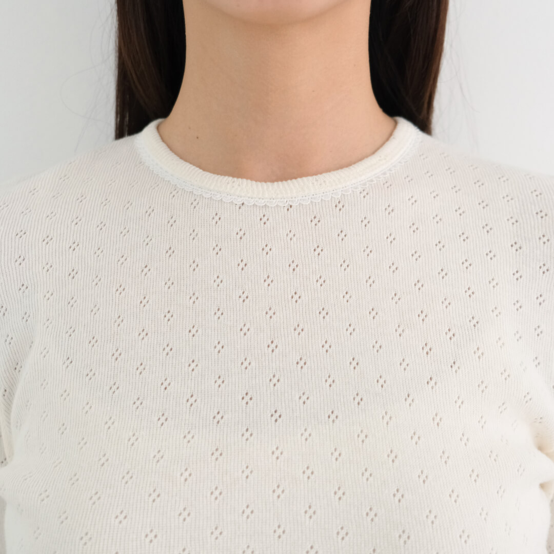 Eyelet Lace Tee(WHITE)