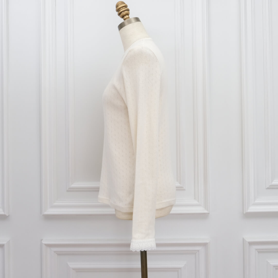 Eyelet Lace Tee(WHITE)