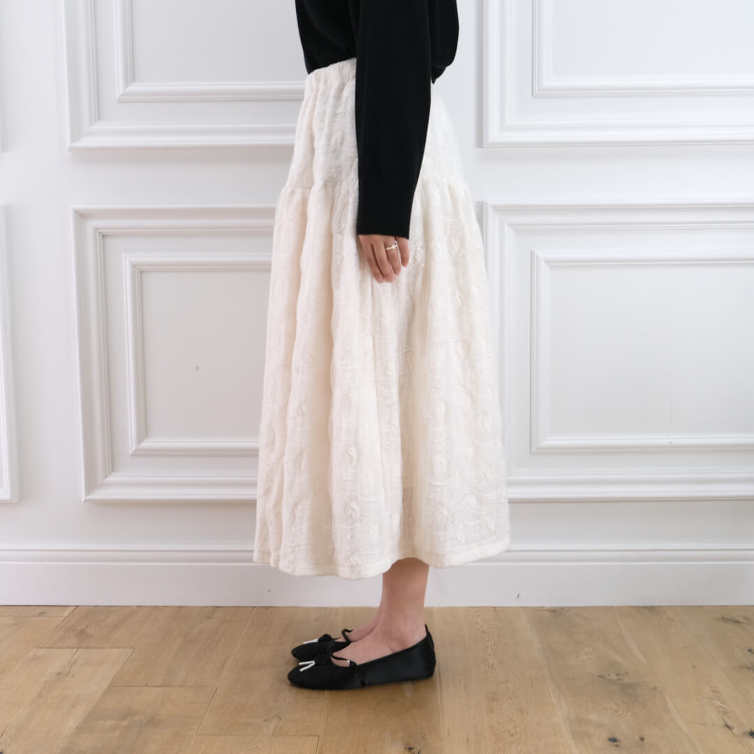 Heart Jacquard Skirt(WHITE) | 新着商品 | UN MINOU