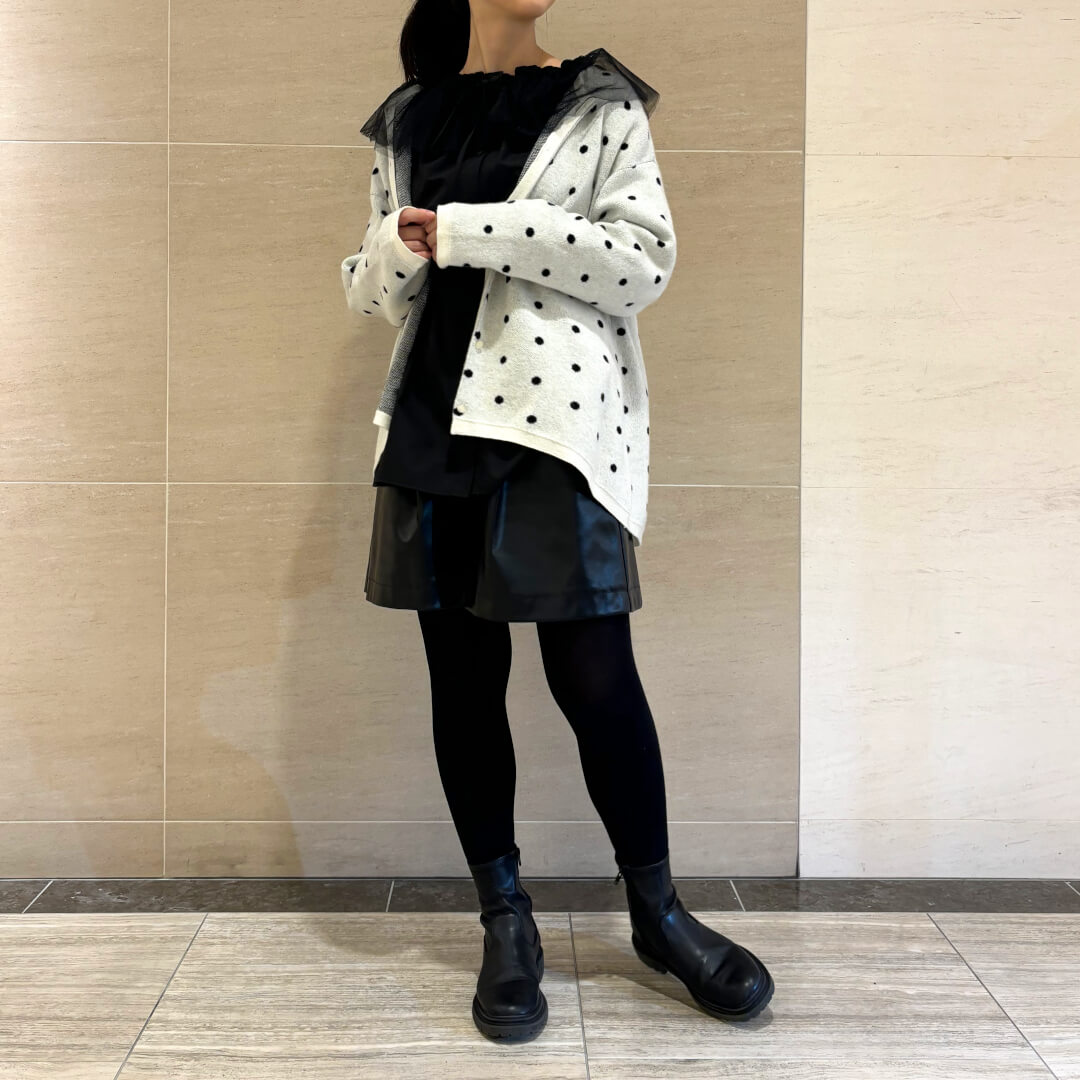チュールカラーブラウス(BLACK) | すべての商品 | UN MINOU