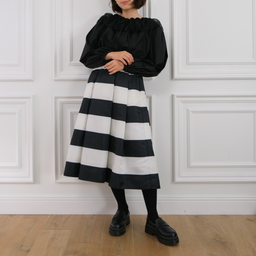 チュールカラーブラウス(BLACK) | すべての商品 | UN MINOU