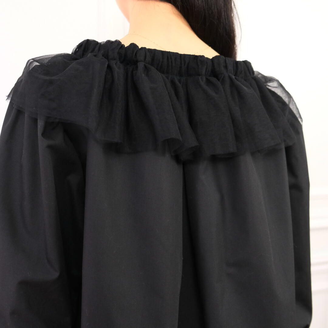 チュールカラーブラウス(BLACK) | すべての商品 | UN MINOU