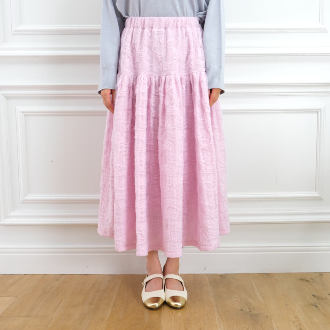 Heart Jacquard Skirt(PINK) | 新着商品 | UN MINOU