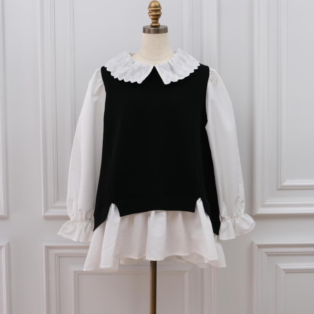 フルールカラードッキングトップス(BLACK) | すべての商品 | UN MINOU