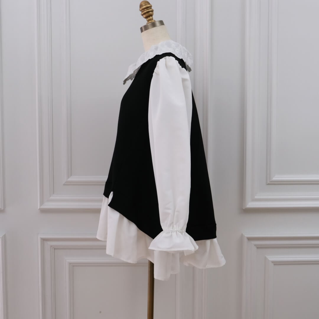 フルールカラードッキングトップス(BLACK) | すべての商品 | UN MINOU