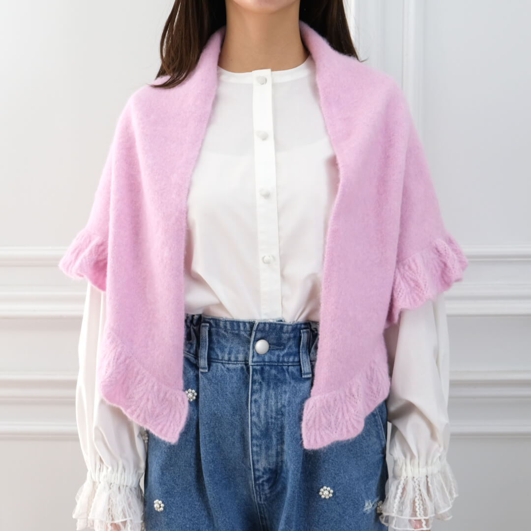 Frill Triangle Muffler(PINK)