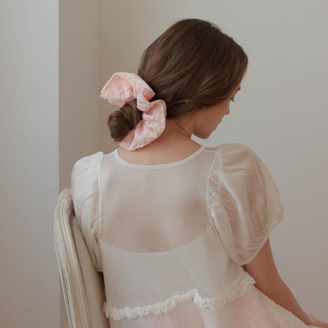 コットンレースシュシュ(PINK) | すべての商品 | UN MINOU