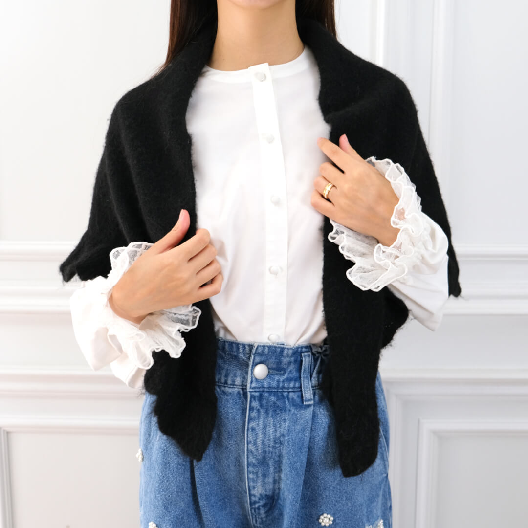 Frill Triangle Muffler(BLACK)