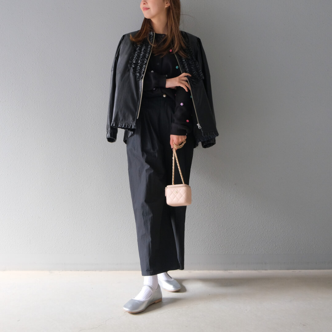 モードフリルエコレザージャケット(BLACK) | 新着商品 | UN MINOU