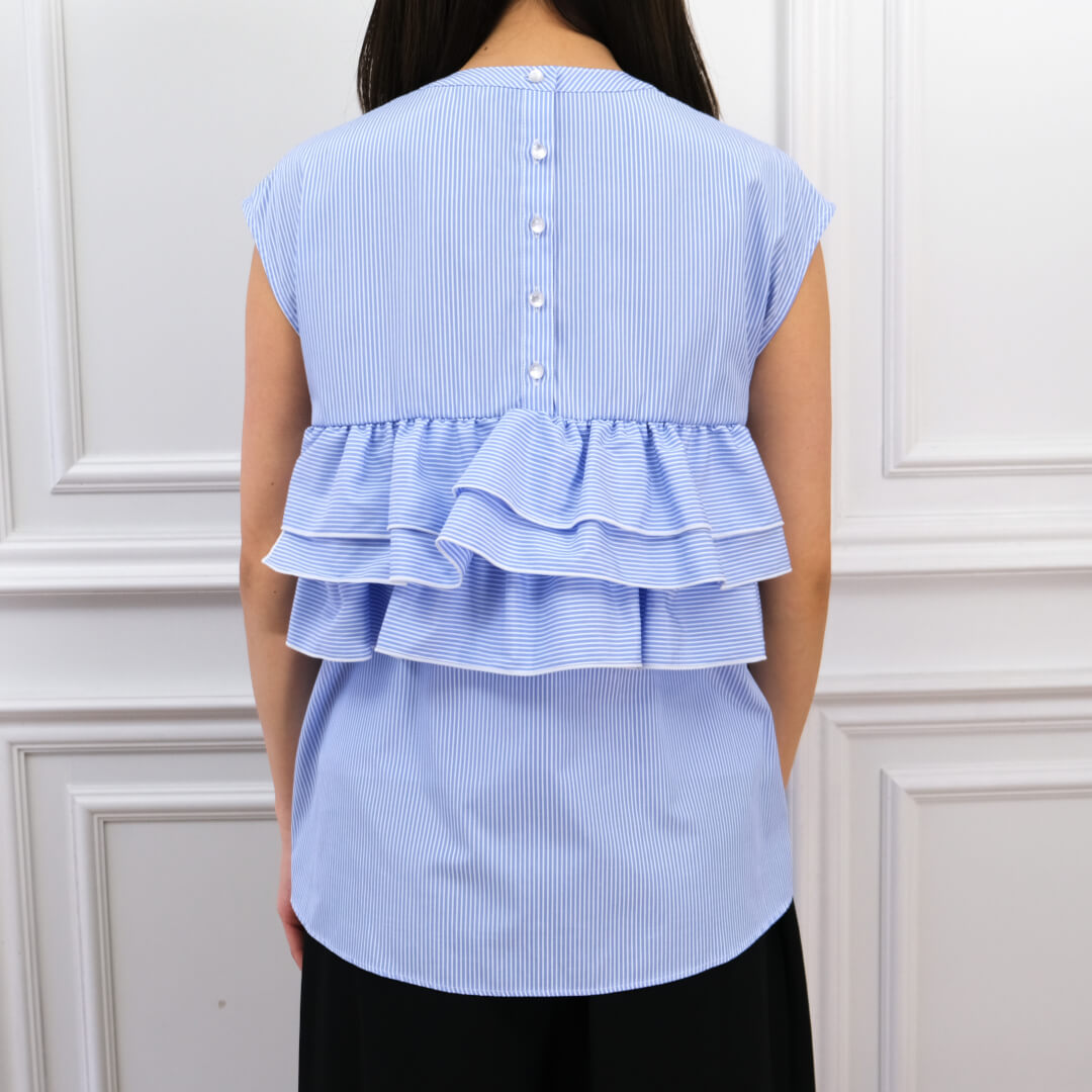 フレンチティアードフリルブラウス(STRIPE) | すべての商品 | UN MINOU