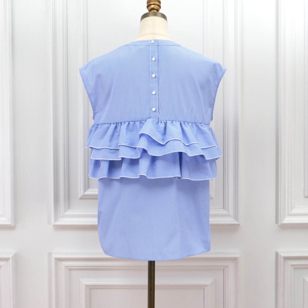 フレンチティアードフリルブラウス(STRIPE) | すべての商品 | UN MINOU