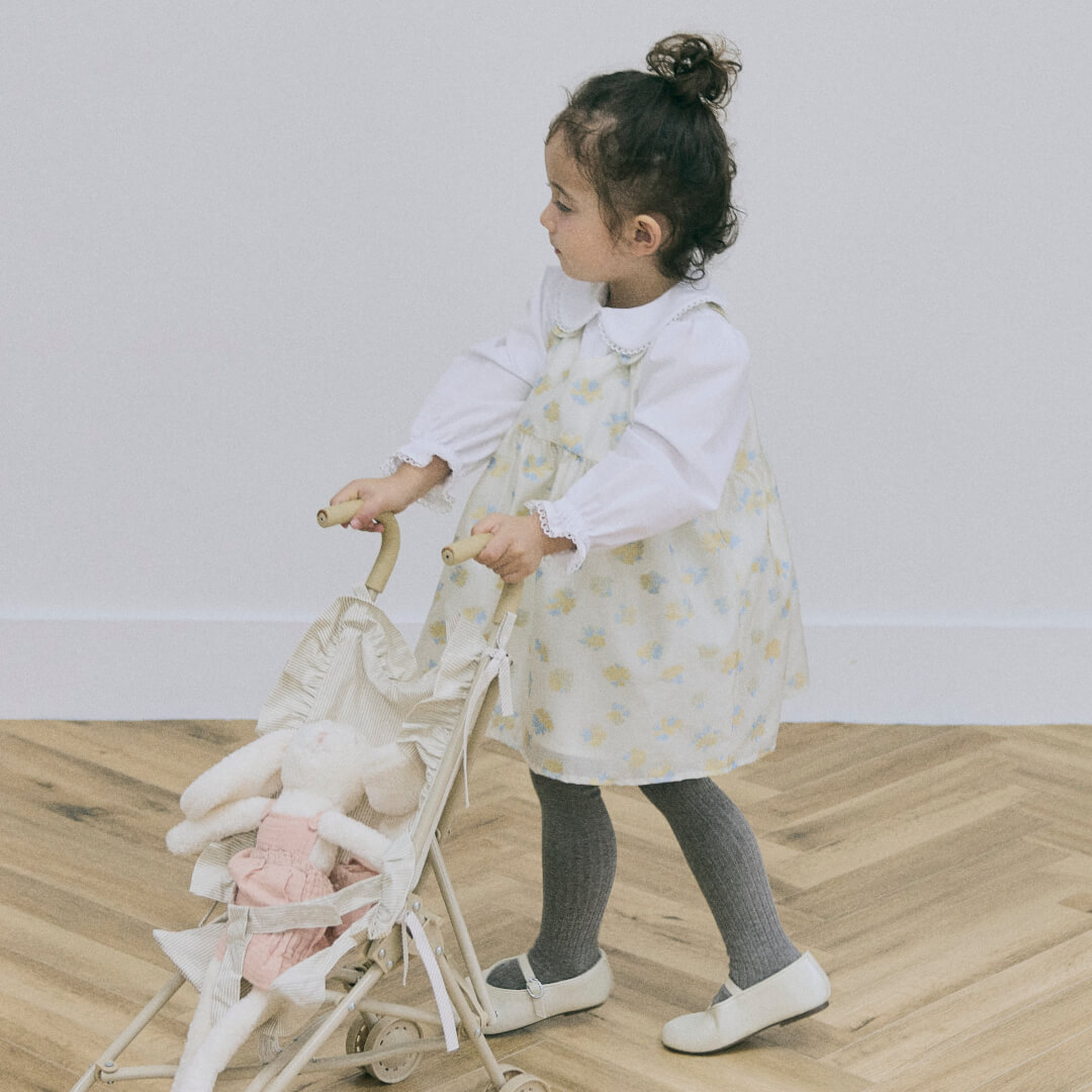 Sheer Flower Jumper Dress / BABY(CREAM) 