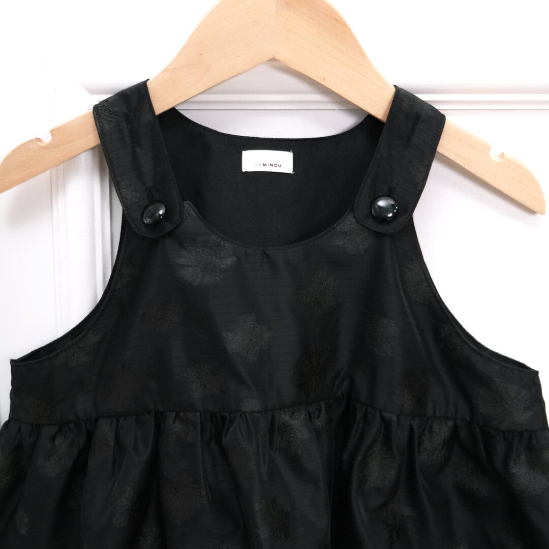 Sheer Flower Jumper Dress / BABY(BLACK) 