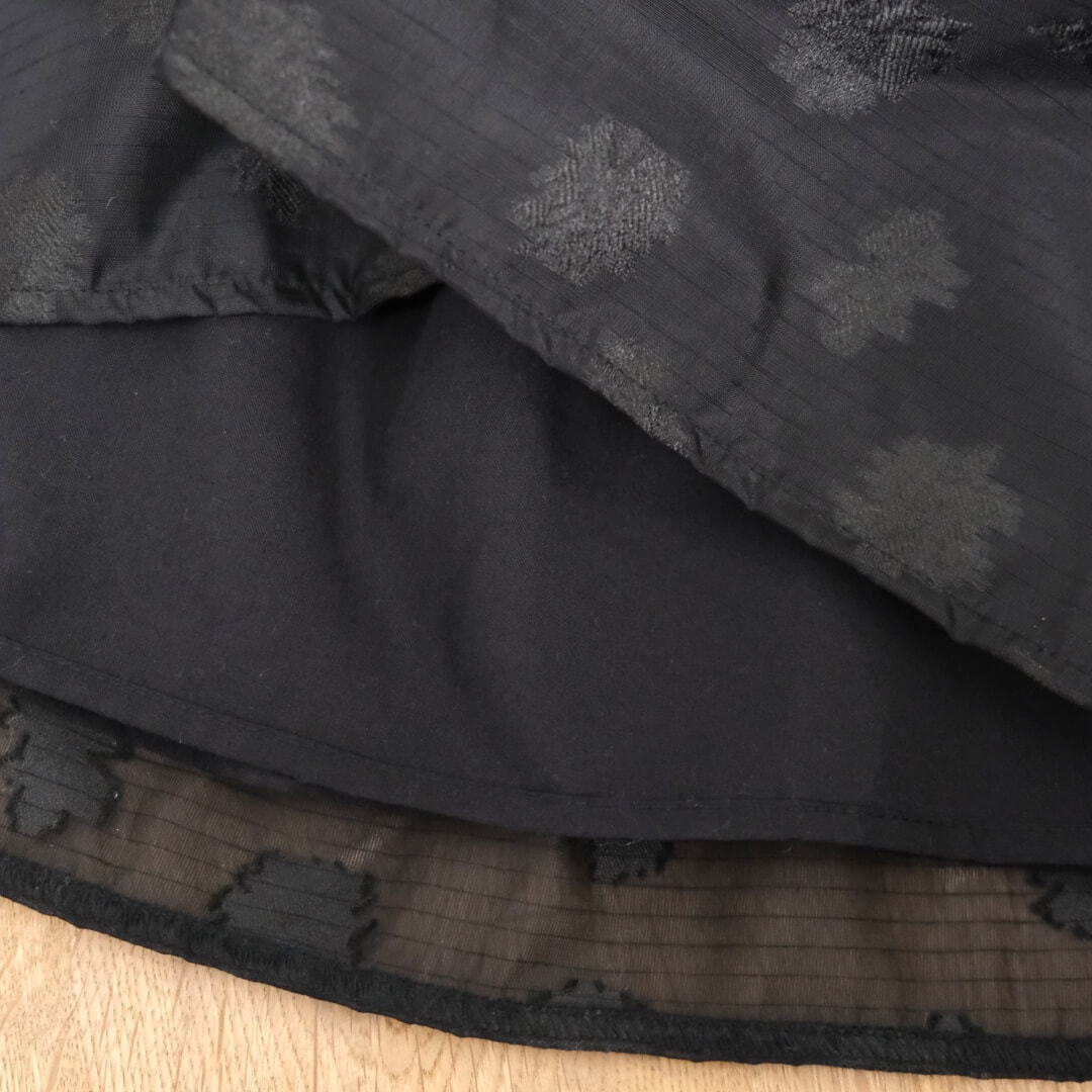 Sheer Flower Jumper Dress / BABY(BLACK) 