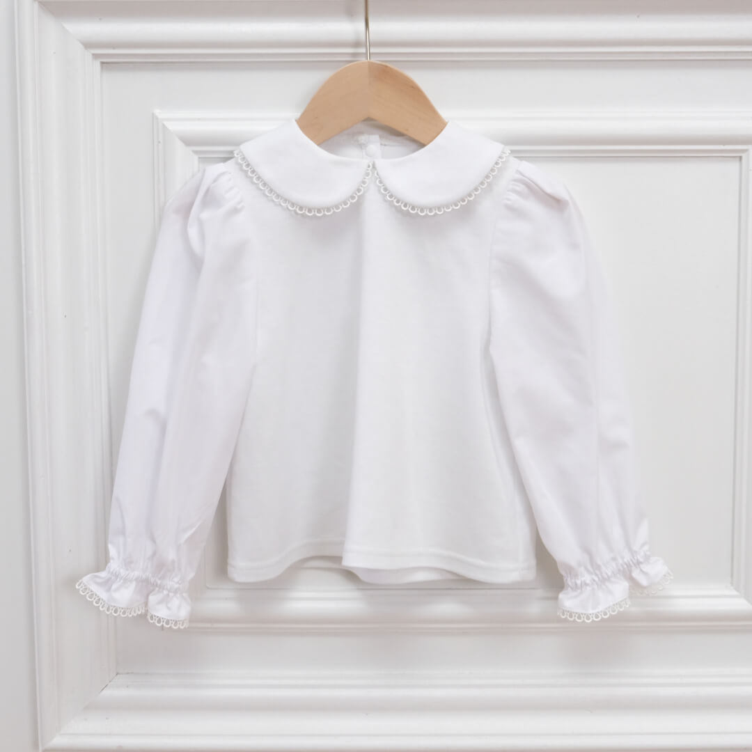 Picot Collar Docking Tops / BABY(WHITE)
