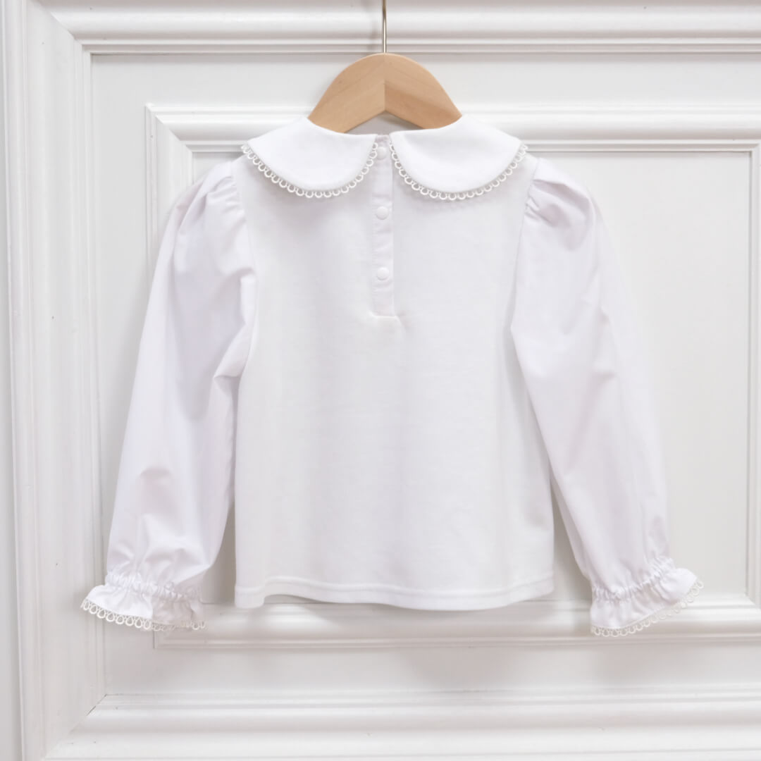 Picot Collar Docking Tops / BABY(WHITE)