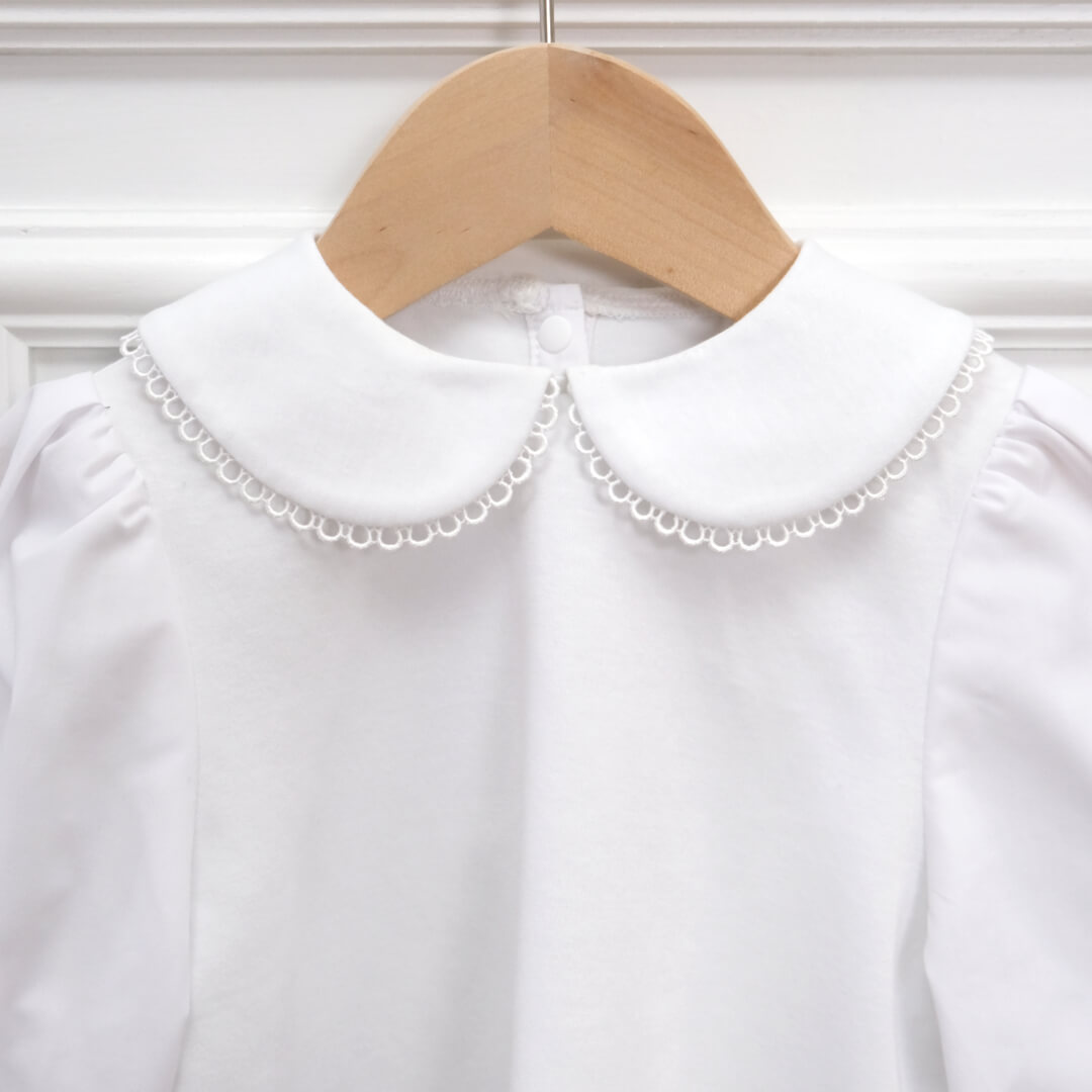 Picot Collar Docking Tops / BABY(WHITE)