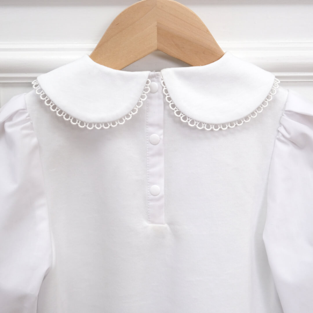 Picot Collar Docking Tops / BABY(WHITE)