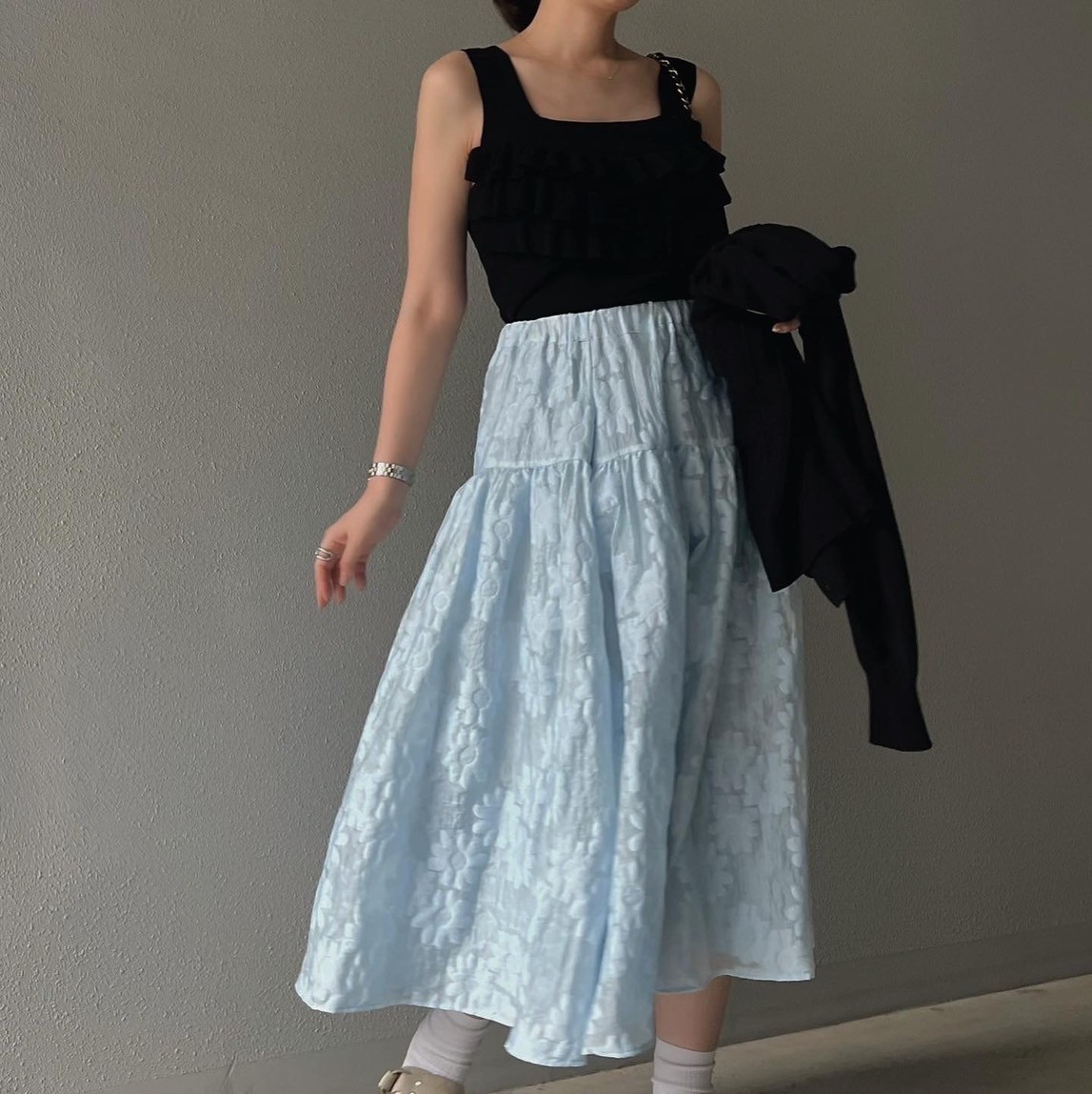 ボリュームフラワースカート(BLUE) | すべての商品 | UN MINOU 