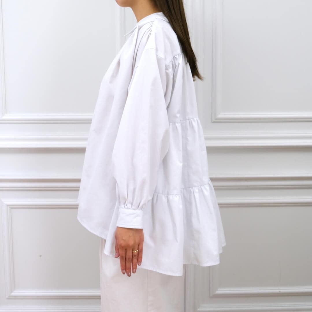 バックティアードブラウス(WHITE) | すべての商品 | UN MINOU