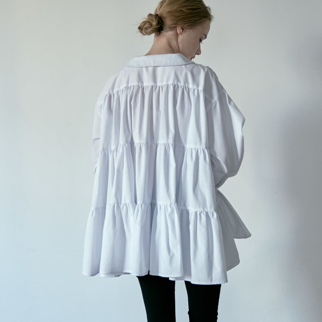 バックティアードブラウス(WHITE) | すべての商品 | UN MINOU