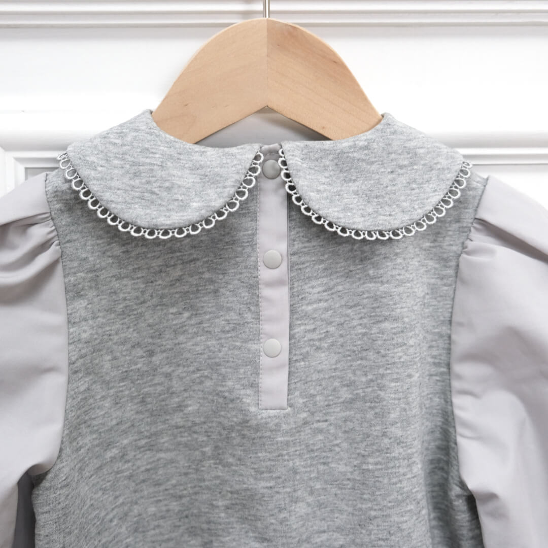 Picot Collar Docking Tops / BABY(GRAY)