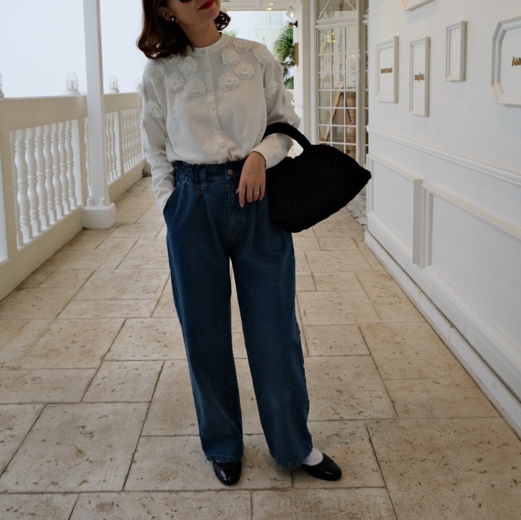 UNMINOU アンミヌフロントタックデニム