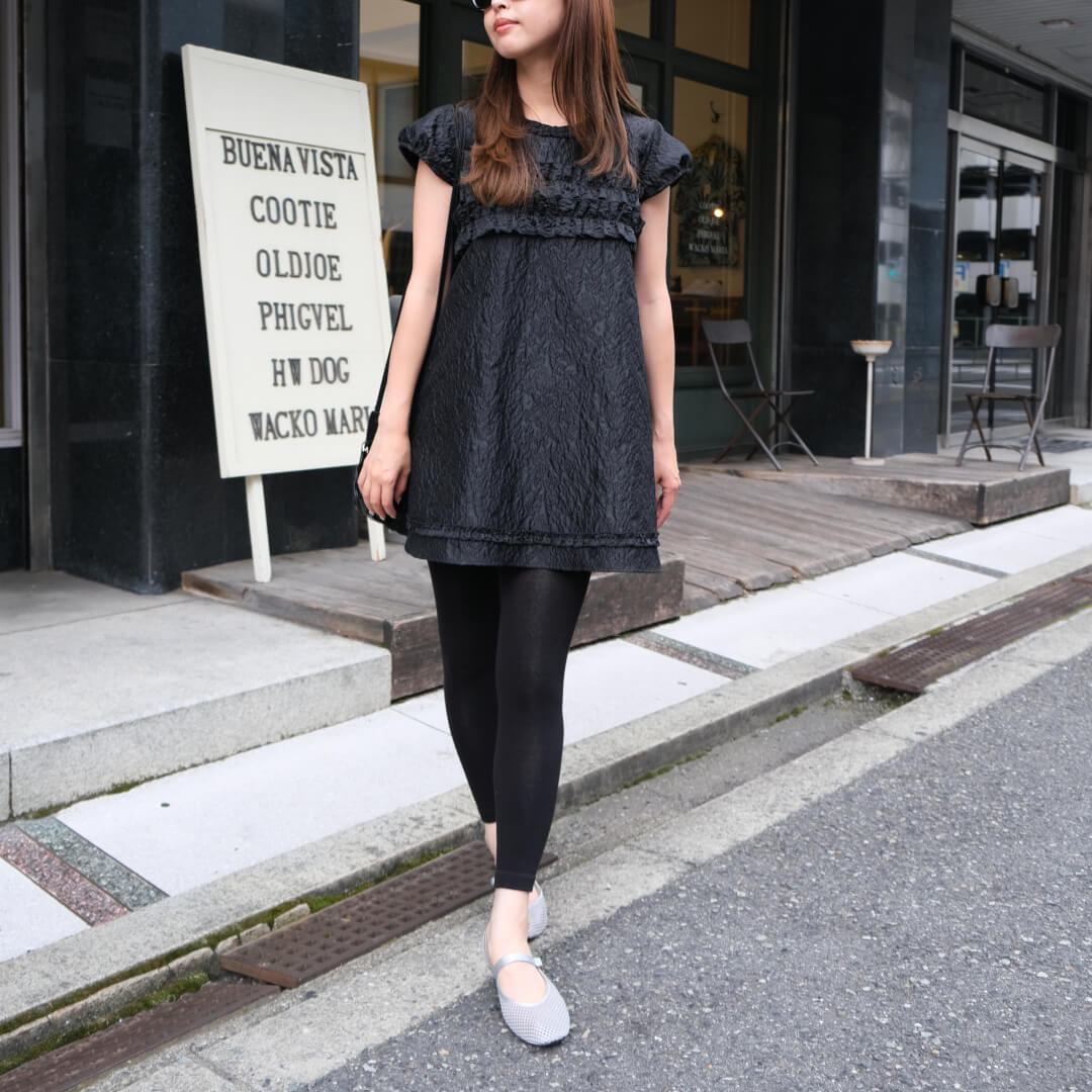 ジャガードフリルチュニック(BLACK) | すべての商品 | UN MINOU
