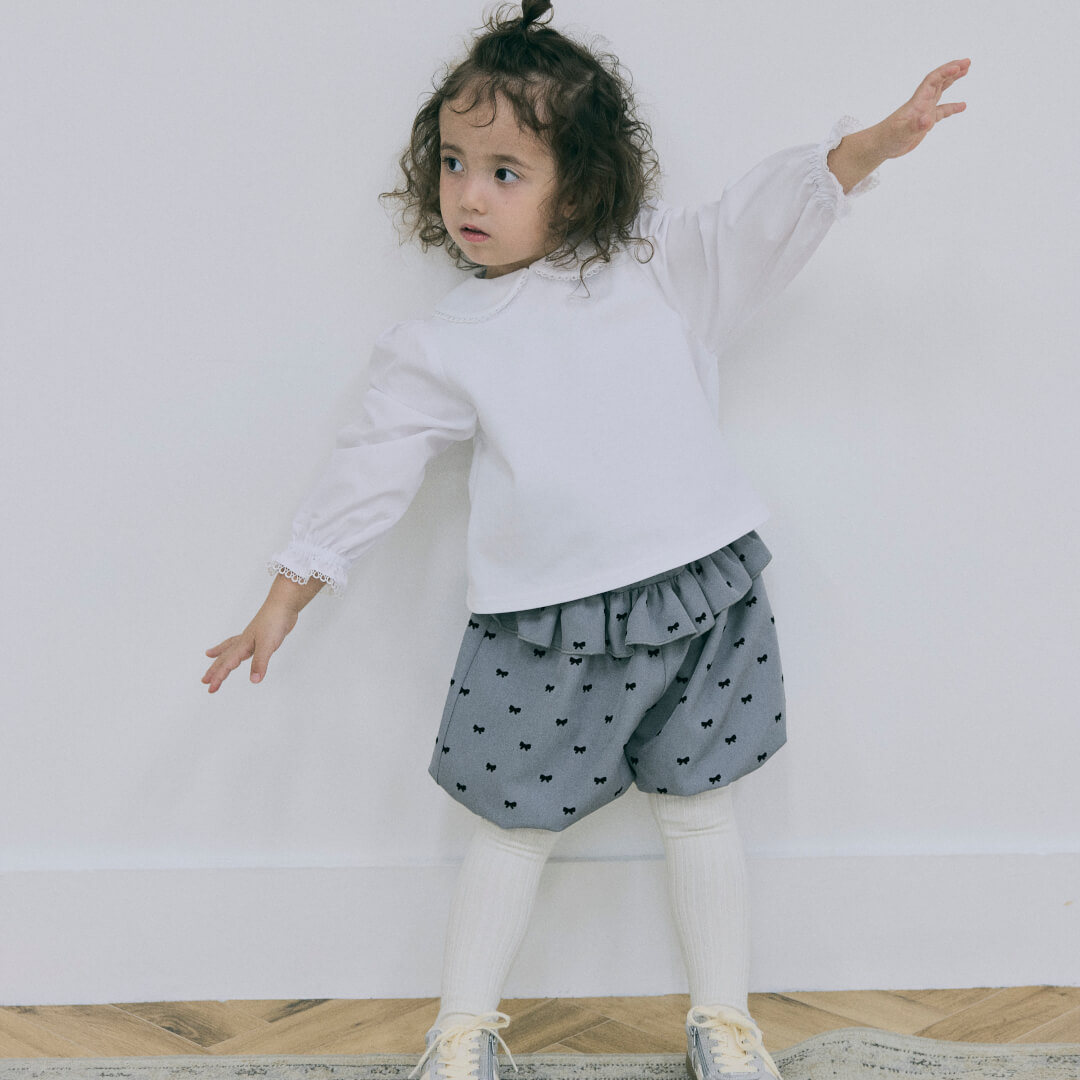 Petit Ribbon Frill Shorts / BABY(GRAY) | 新着商品 | UN MINOU