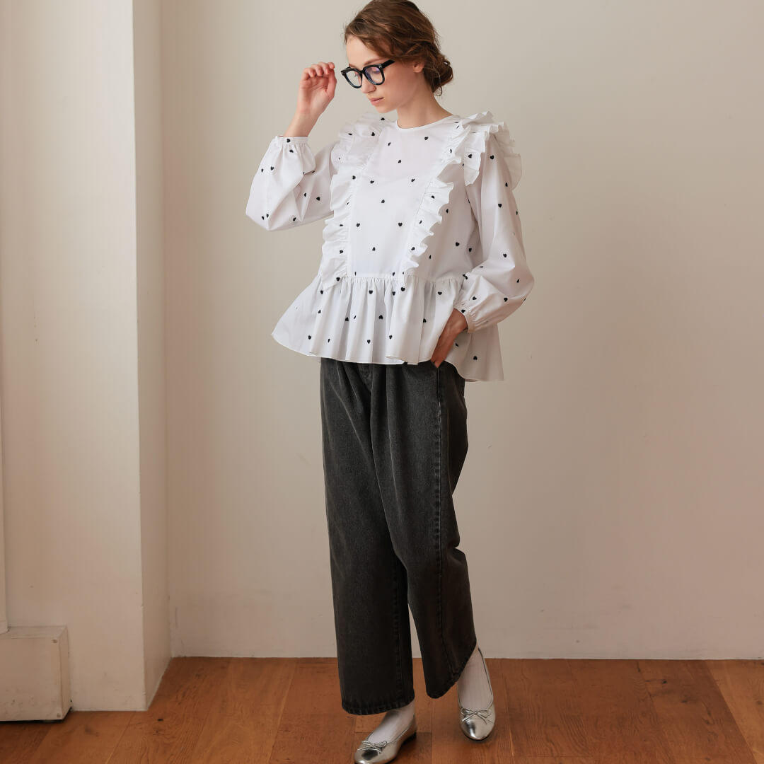 ウエストフリルデニム(GRAY) | すべての商品 | UN MINOU