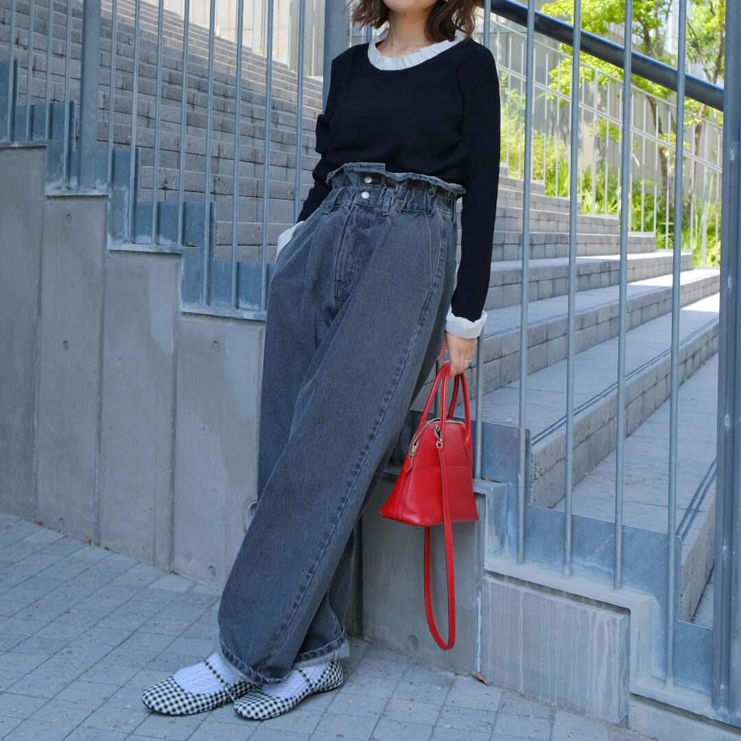 ウエストフリルデニム(GRAY) | すべての商品 | UN MINOU