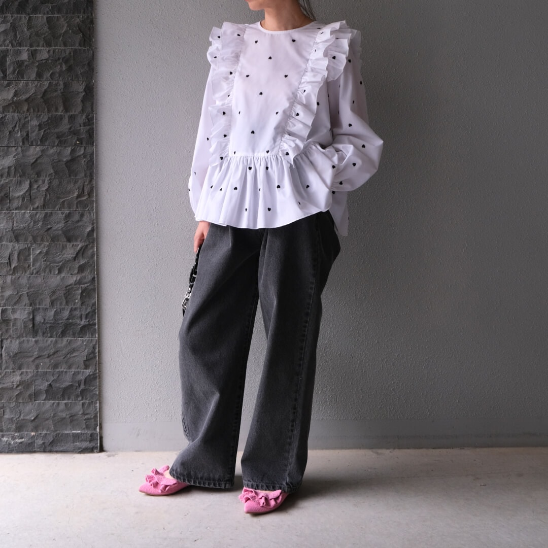 新品 完売品 unminou ウエストフリルデニム GRAY ウエストフリルデニム(GRAY) | すべての商品 | UN MINOU