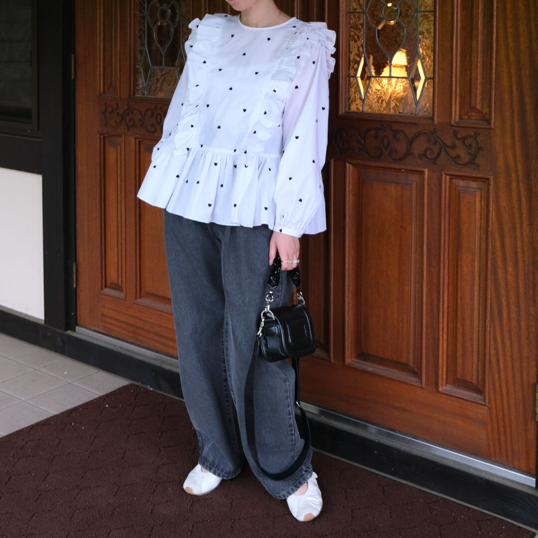 ウエストフリルデニム(GRAY) | すべての商品 | UN MINOU