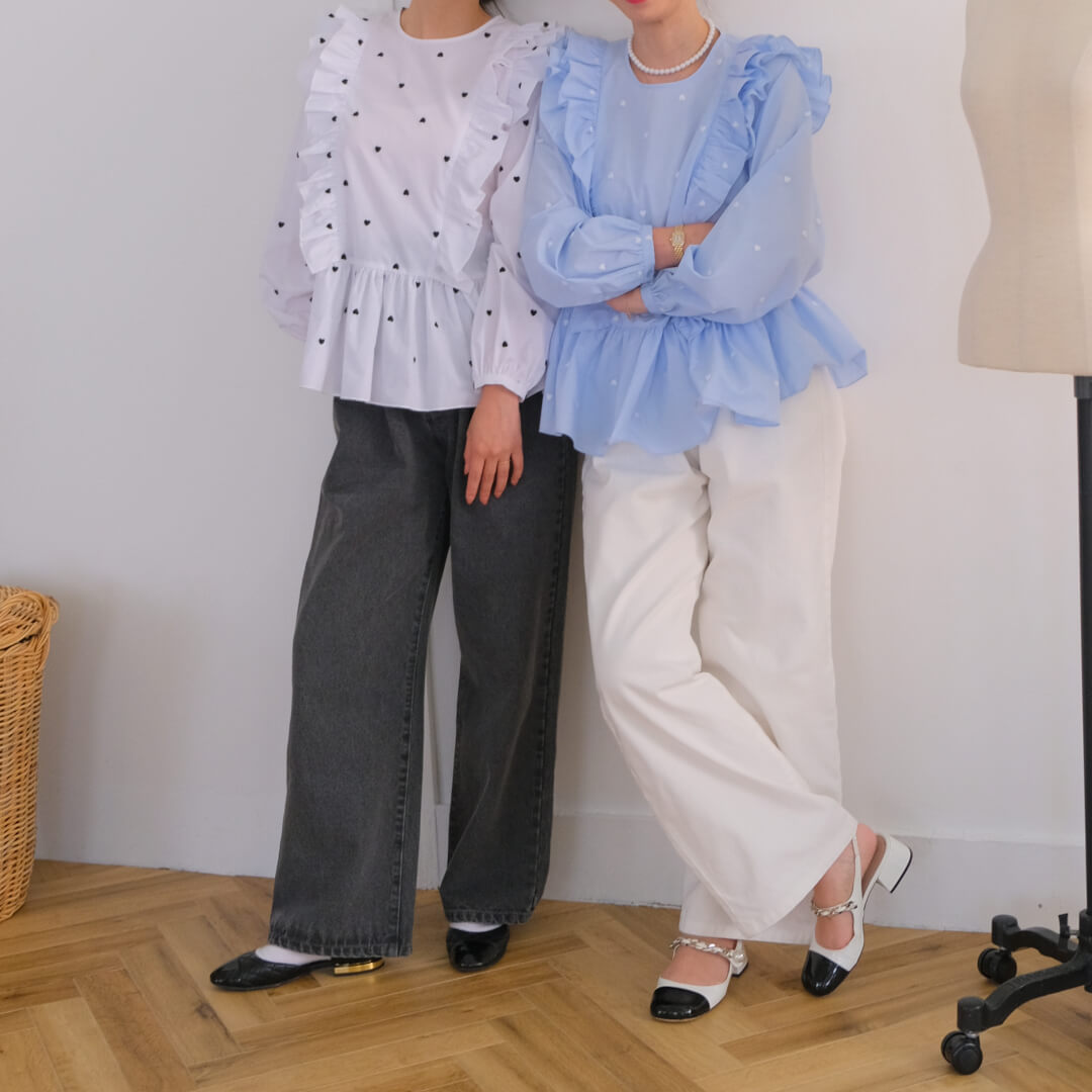 ウエストフリルデニム(GRAY) | すべての商品 | UN MINOU