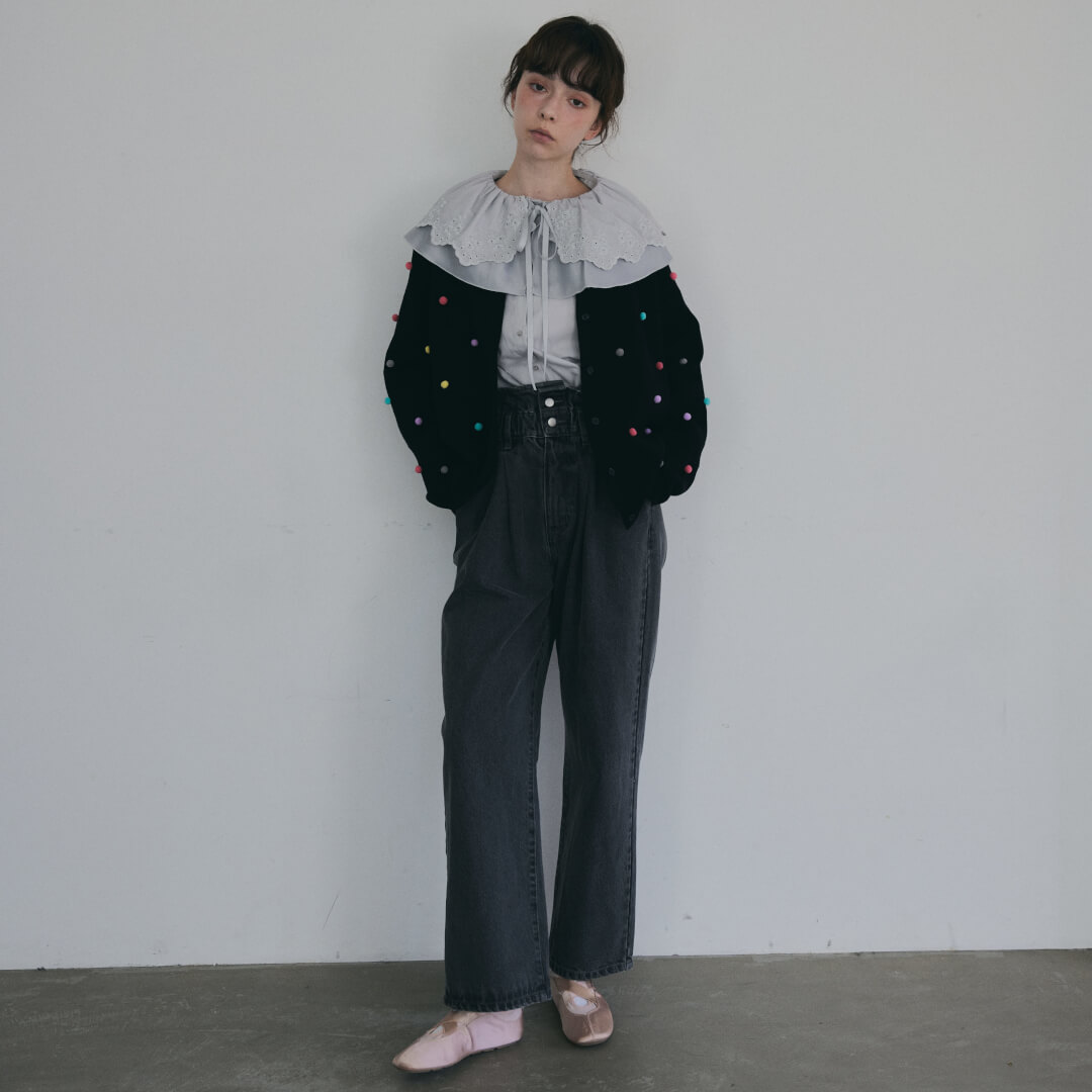 ウエストフリルデニム(GRAY) | すべての商品 | UN MINOU