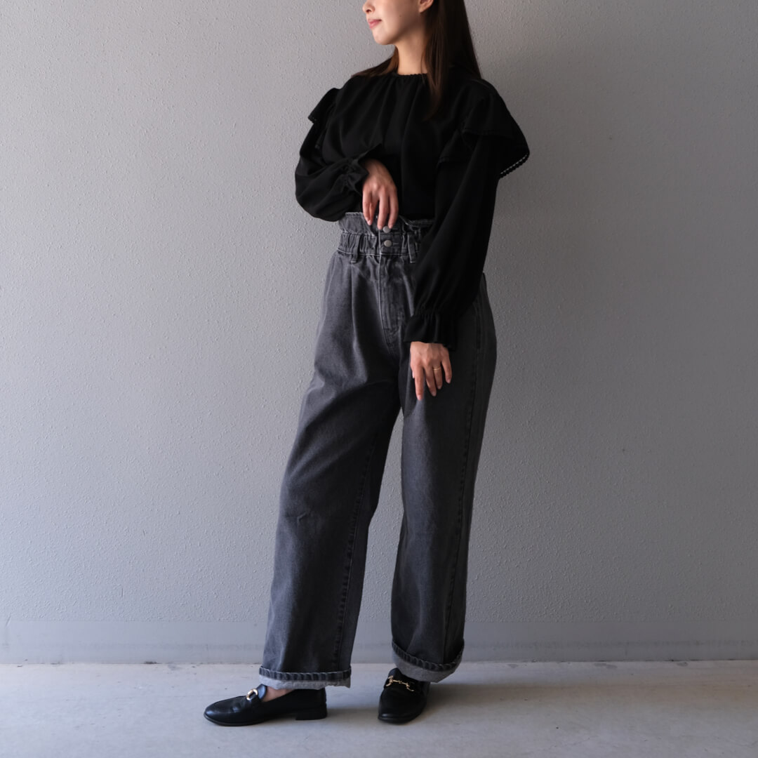 ウエストフリルデニム(GRAY) | すべての商品 | UN MINOU