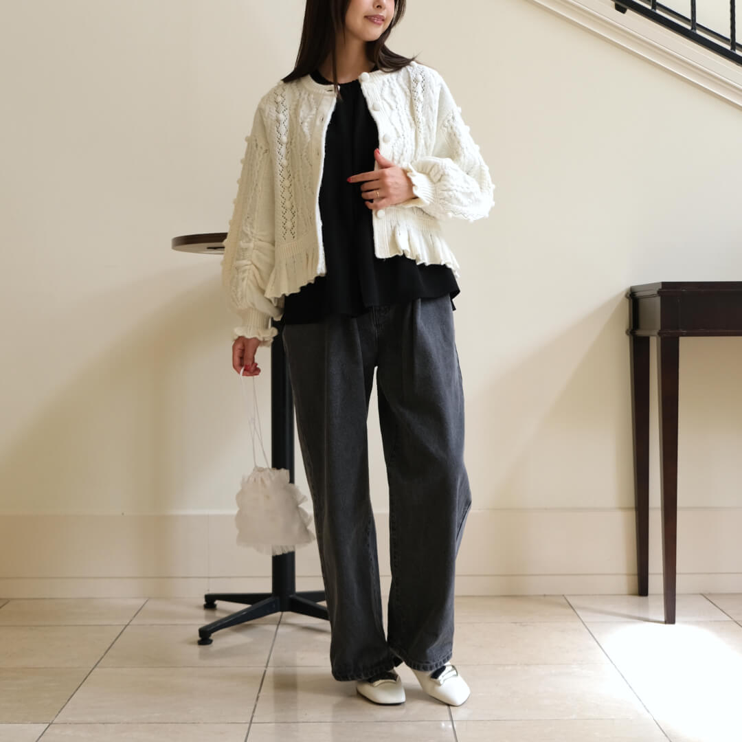 ウエストフリルデニム(GRAY) | すべての商品 | UN MINOU