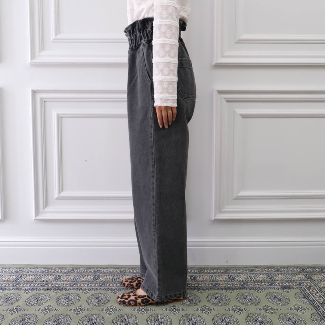 新品 完売品 unminou ウエストフリルデニム GRAY ウエストフリルデニム(GRAY) | すべての商品 | UN MINOU