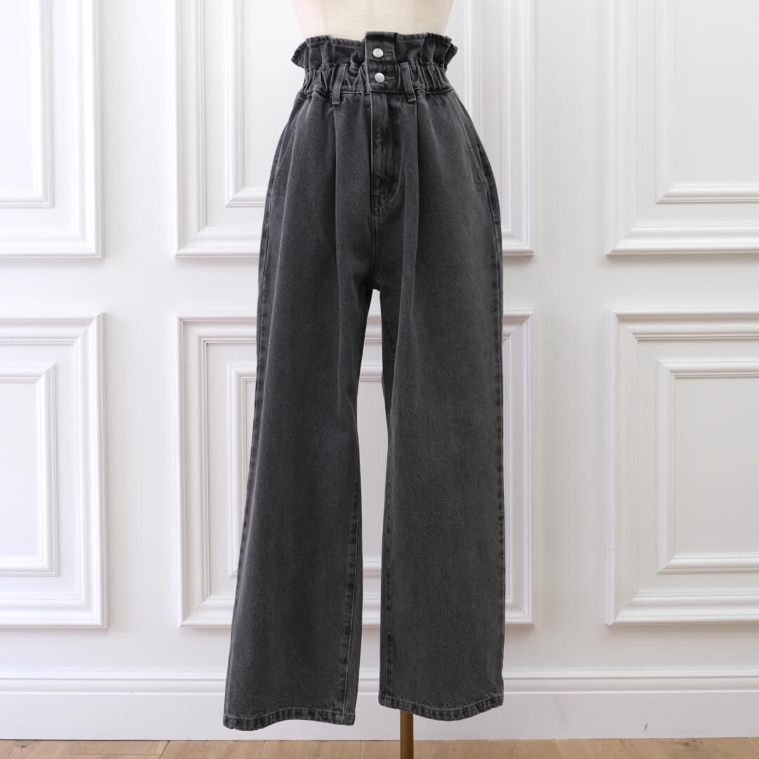 新品 完売品 unminou ウエストフリルデニム GRAY ウエストフリルデニム(GRAY) | すべての商品 | UN MINOU