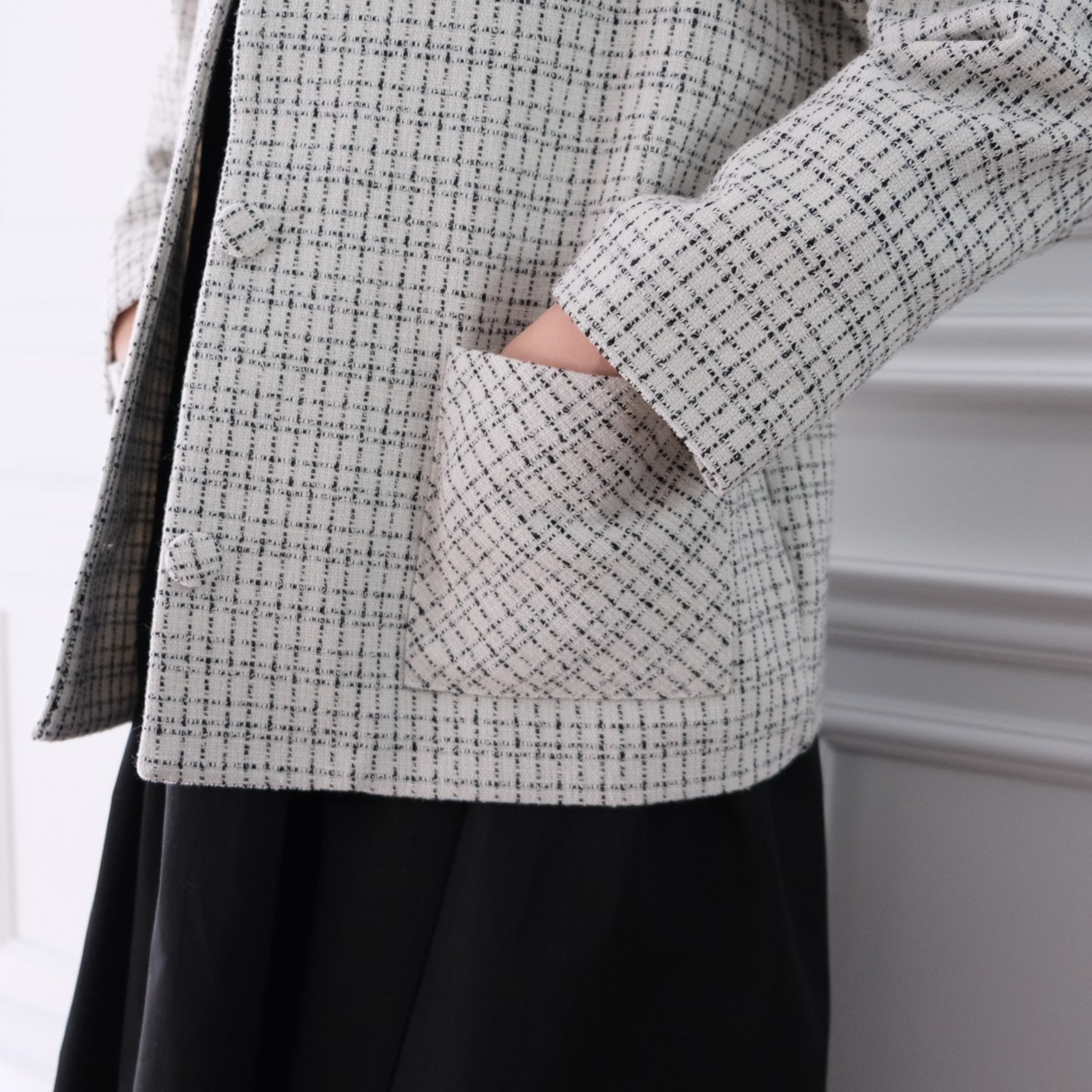 ツイードチェックジャケット(WHITE) | すべての商品 | UN MINOU