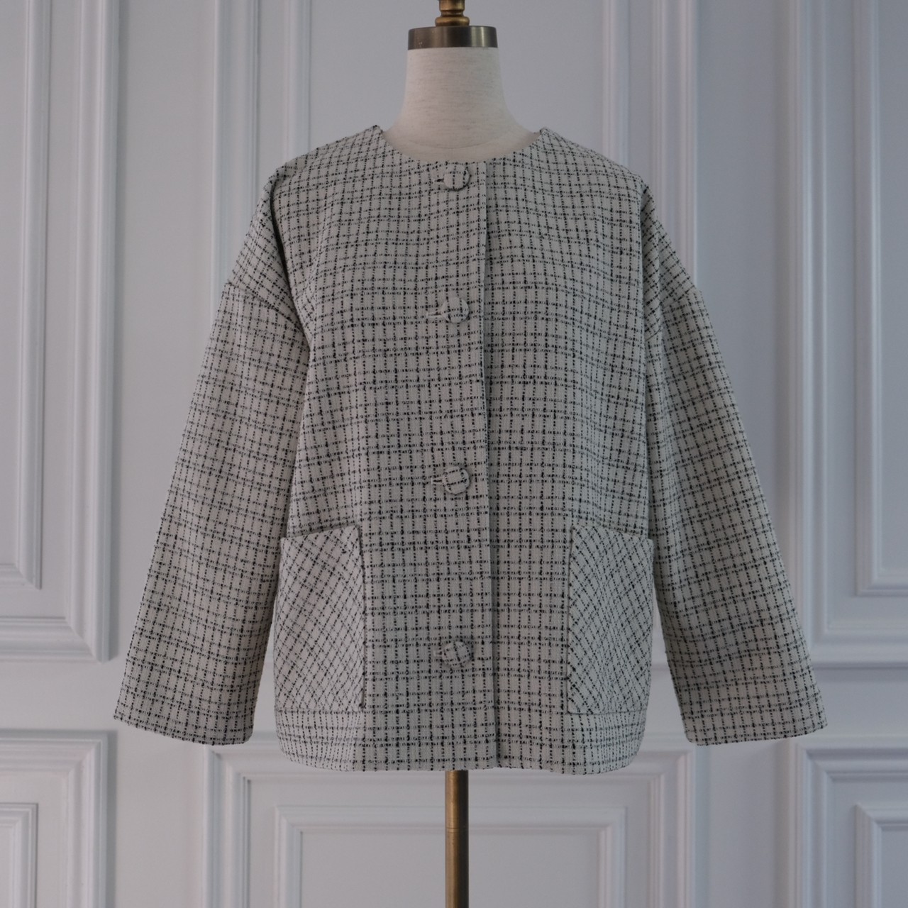 ツイードチェックジャケット(WHITE) | すべての商品 | UN MINOU