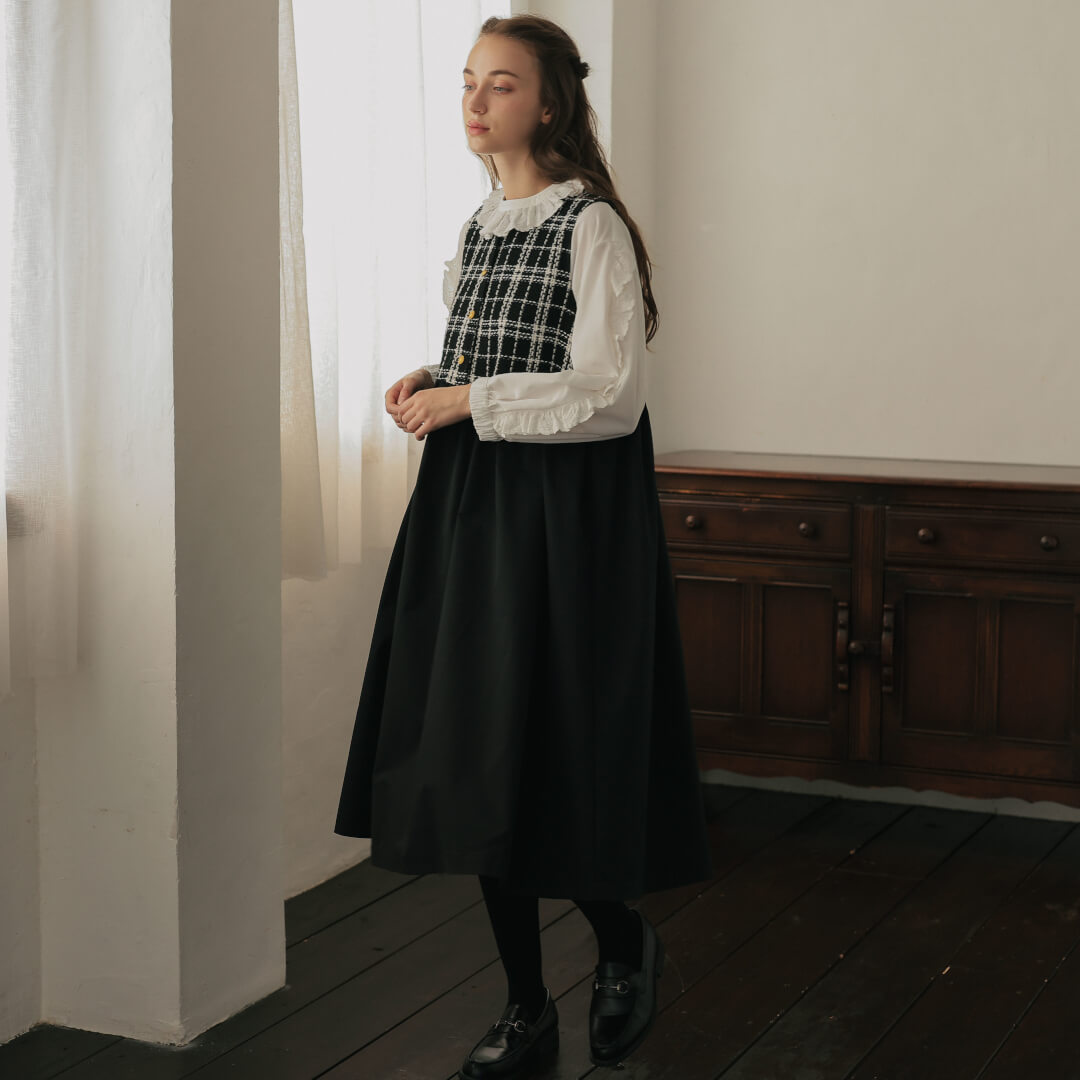 ツイードドッキングジャンスカ(BLACK) | すべての商品 | UN MINOU 