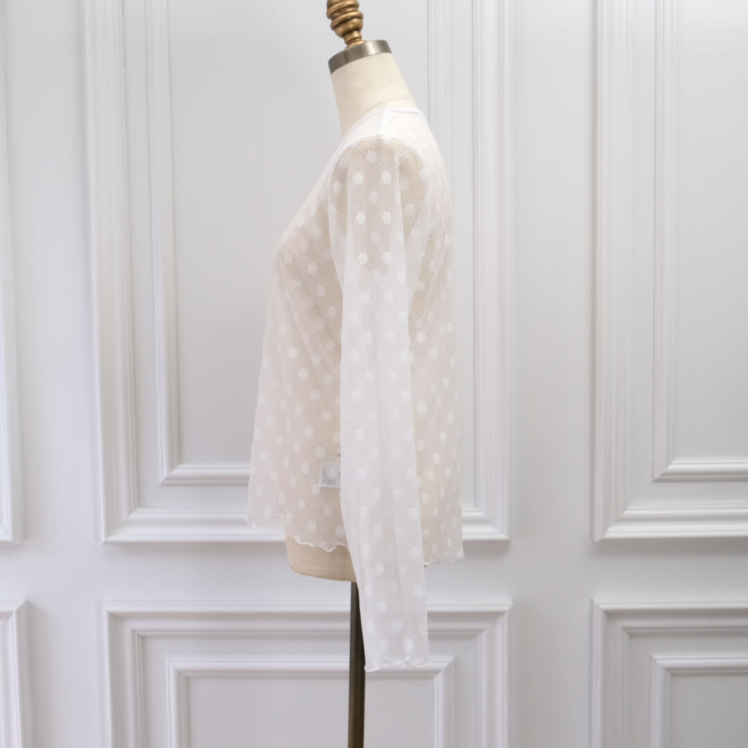 Fleur Sheer Tops(WHITE)